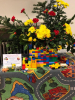 Toddler group flower display